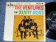 THE VENTURES - PLAY THE COUNTRY GREATS ( Ex/Ex+ ) / 1964 UK Original 7" EP With PICTURE SLEEVE 