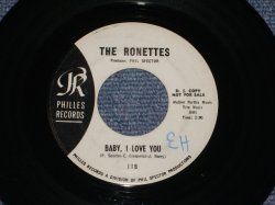 画像1: THE RONETTES - BABY, I LOVE YOU ( WHITE  LABEL PROMO ) / 1963 US ORIGINAL 7" SINGLE 