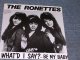 THE RONETTES - WHAT'D I SAY (Ex++/Ex+++, Ex+++) / 1982 AUSTRALIA ORIGINAL Used 7" SINGLE  With PICTURE SLEEVE 
