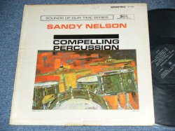 画像1: SANDY NELSON -  COMPELLING PERCUSSION ( BLACK with Silver Print  label : VG+++/Ex- Looks: VG++ ) / 1962 US AMERICA ORIGINAL STEREO Used  LP 