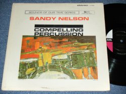 画像1: SANDY NELSON -  COMPELLING PERCUSSION ( BLACK with PINK & WHITE  label :  Ex-/Ex ) / 1964? US AMERICA RELEASE Version  STEREO Used  LP 