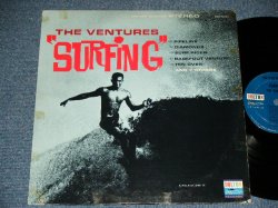 画像1: THE VENTURES - SURFING (  '63 Version DARK BLUE with BLACK Print  Label : Matrix Number BST8022  1 SIDE1/  BST-8022 1 SIDE 2 :  Ex/Ex+ ) / 1963 US ORIGINAL  "BLUE with BLACK Print Label" STEREO Used  LP 