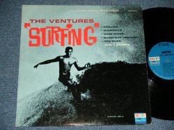 画像1: THE VENTURES - SURFING (  '63 Version BLUE with BLACK Print  Label : Matrix Number BST-8022 -1A  /  ST-8022  SIDE2 1-C :  Ex+/Ex++ ) / 1963 US ORIGINAL  "BLUE with BLACK Print Label" STEREO Used  LP 