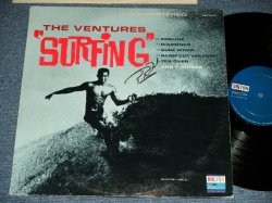 画像1: THE VENTURES - SURFING (  '64? Version DARK BLUE with BLACK Print  Label : Matrix Number BST8022  1B  /  BST-8022  SIDE 2 1-C  :  Ex++,Ex+/Ex+ ) / 1964? US ORIGINAL  "BLUE with BLACK Print Label" STEREO Used  LP 