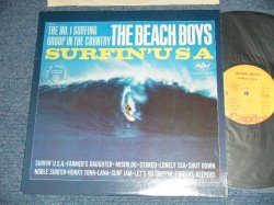 画像1: The BEACH BOYS - SURFIN' USA (12 TRACKS)  ( A) SM-1-1890-J-3        B)SM-2-1890-J-3) ( Ex+++/MINT- ) / 1977 US AMERICA "YELLOW with ORANGE CAPITOL Logo on Label"  REISSUE UsedLP