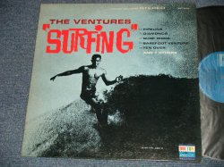 画像1: THE VENTURES - SURFING (  '64 Version DARK BLUE with BLACK Print  Label )( MATRIX #   A) 　 BLP 2022 1B   　B)    BLP 2022  1A   ) (Ex++/Ex+++)  / 1964 Version US ORIGINAL  "BLUE with BLACK Print Label" STEREO Used  LP 