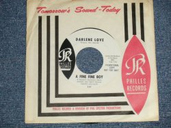 画像1: DARLENE LOVE - A) A FINE FINE BOY  B) NINO AND SONNY (MINT/MINT-) / 1963 US AMERICA  ORIGINAL "WHITE LABEL PROMO" Used 7" SINGLE 