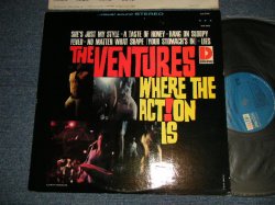 画像1: THE VENTURES -  WHERE THE ACTION IS (Ex++/Ex+++) / Late 1965 Version? US AMERICA 2nd Press "BLUE with BLACK PRINT Label" STEREO Used LP 