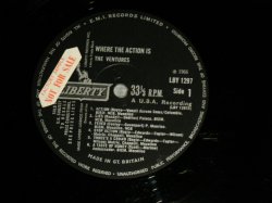画像1: THE VENTURES -  WHERE THE ACTION IS (Ex++/Ex++ Looks:Ex++ WOBC) / 1965 UK ENGLAND ORIGINAL "FACTORY SAMPLER" 1st Press "BLACK Label" MONO Used LP 