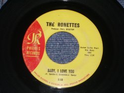 画像1: THE RONETTES - BABY, I LOVE YOU ( Ex-/Ex-) /   1964 Version US AMERICA  2nd Press "YELLOW LABEL"  Used 7" SINGLE  