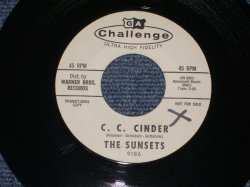 画像1: THE SUNSETS - C.C.CINDER ( MINT-/MINT- ) / 1963 US ORIGINAL White Label Promo 7" Single 