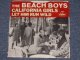 THE BEACH BOYS - CALIFORNIA GIRLS  ( LIGHT GRAY  LOGO TITLE COVER : DIE-CUT Cover : MATRIX M?8/F7 : Ex++/Ex+ ) / 1965 US ORIGINAL 7" SINGLE With PICTURE SLEEVE 