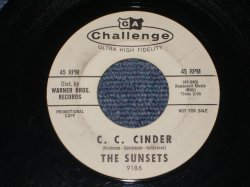 画像1: THE SUNSETS - C.C.CINDER ( Ex+/Ex+  ) / 1963 US ORIGINAL White Label Promo 7" Single 