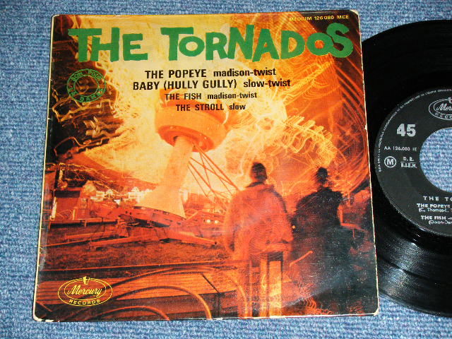 THE TORNADOS - THE POPEYE  (EP : Ex+,Ex-/Ex ) / Early 1960's FRANCE FRENCH  Original Used 7