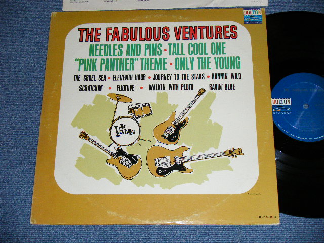 THE VENTURES - THE FABULOUS VENTURES ( Matrix # A)BLP-2029 -1-SIDE 1/ B)BLP-2029-1-SIDE 2 ; DARK BLUE with SILVER Print Label:  Ex+/Ex+++) / 1964  US AMERICA  ORIGINAL 