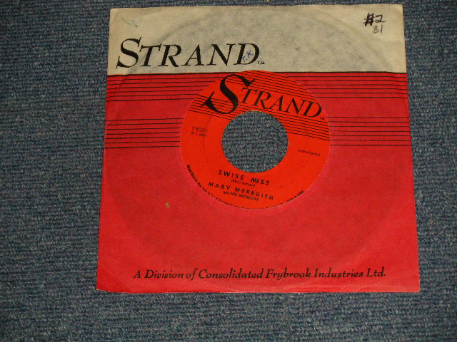 MARV MEREDITH - A)SWISS MISS  B)SALVATION ROCK (Ex++/Ex++) / 1960 US AMERICA ORIGINAL Used 7