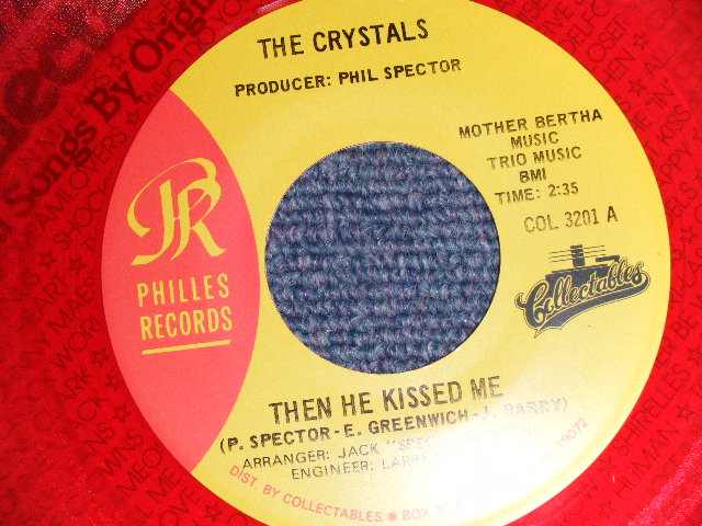 THE CRYSTALS - A)HE'S A REBEL   B)HE HIT ME (MINT-/MINT-)  / 1986 Version US AMERICA  REISSUE