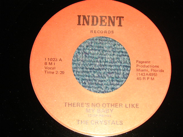 A)THE CRYSTALS - There's No Other Like My Baby  :  B)The VANGUARDS - SOMEBODY PLEASE (MINT-/MINT-)  / US AMERICA  REISSUE Used 7