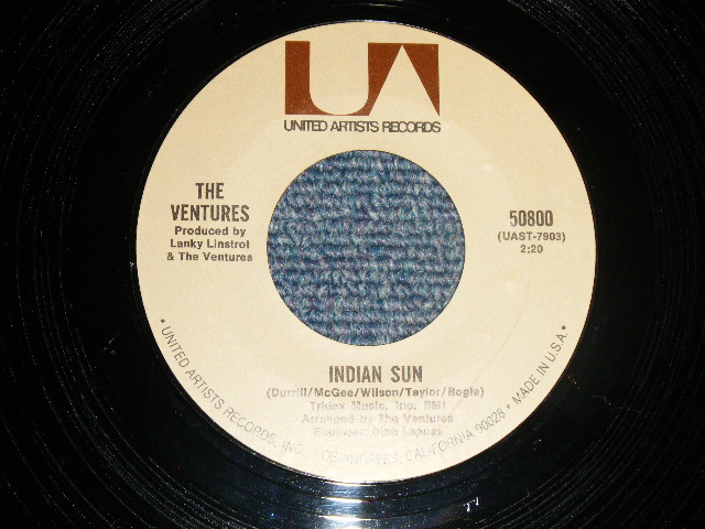 THE VENTURES - A) INDIAN SUN  B)SQUUAW MAN (MINT/MINT) / 1973 US AMERICA ORIGINAL 