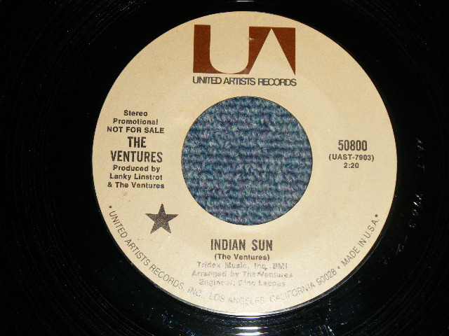 THE VENTURES - A) INDIAN SUN  B)SQUUAW MAN (Ex+++/Ex+++) / 1973 US AMERICA ORIGINAL 