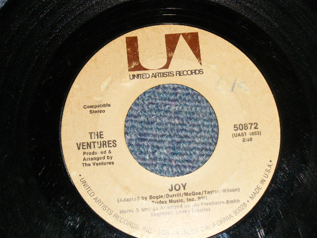 THE VENTURES - A) JOY   B) CHERRIES JUBILEE (Ex/Ex) / 1971 US AMERICA ORIGINAL Used 7