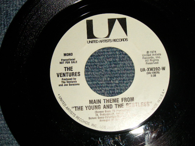 THE VENTURES -  MAIN THEME FROM ”THE YOUNG AND THE RESTLESS  A) MONO  B) STEREO (MINT/MINT) / 1974 US AMERICA ORIGINAL 