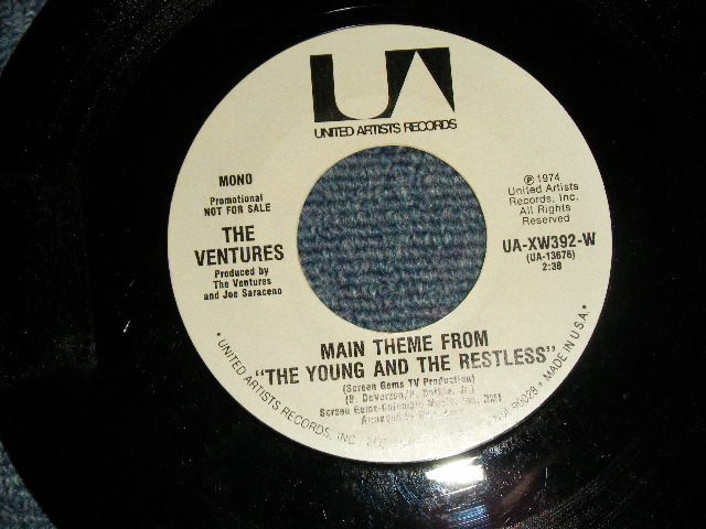 THE VENTURES -  MAIN THEME FROM ”THE YOUNG AND THE RESTLESS  A) MONO  B) STEREO (MINT-/MINT- WOL) / 1974 US AMERICA ORIGINAL 