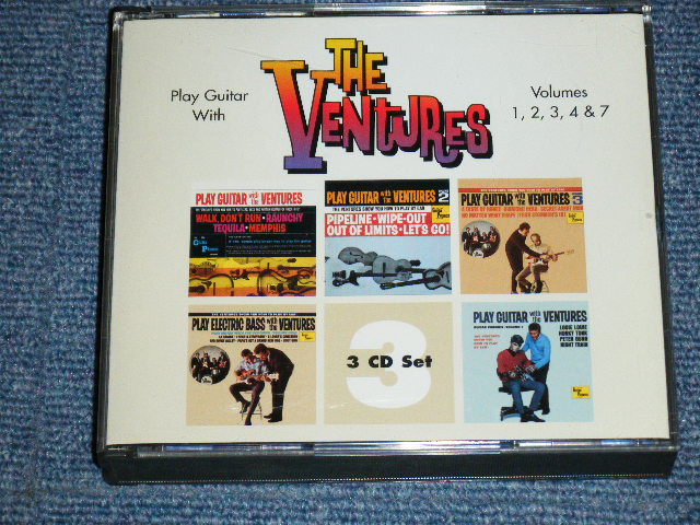 THE VENTURES - PLAY GUITAR WITH THE VENTURES VOLUME 1,2,3,4 & 7 ( 5 in 3 ) / 1998 US USED  3 CD 