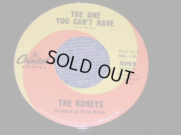 画像1: HONEYS  With BRIAN WILSON of THE BEACH BOYS - THE ONE YOU CAN'T HAVE / 1963 US ORIGINAL 7" SINGLE 