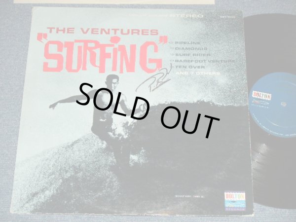 画像1: THE VENTURES - SURFING (  '63 Version DARK BLUE with SILVER Print  Label : Matrix Number BST8022  1 SIDE1/  BST-8022 1 SIDE 2 :  Ex+,Ex++/MINT- ) / 1963 US ORIGINAL  "BLUE with SILVER Print Label" STEREO Used  LP 