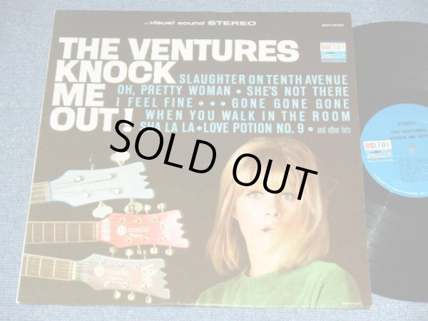 画像1: THE VENTURES - KNOCK ME OUT (  US AMERICA ORIGINAL "BLUE with BLACK Print  Label :Without or NONE "TOMORROW'S LOVE" Version :  Matrix Number BST-8033  2 SIDE-1 1A1/  BST-8033 SIDE-2 1A   : Ex+++/MINT- ) / 1965 US ORIGINAL "BLUE with BLACK BLACK Print Label" STEREO Used  LP 