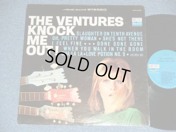 画像1: THE VENTURES - KNOCK ME OUT (  US AMERICA ORIGINAL "BLUE with BLACK Print  Label :With "TOMORROW'S LOVE" Version :  Matrix Number BST-8033 1/  BST-8033 2   : Ex+,Ex-/Ex,Ex+ ) / 1965 US ORIGINAL "BLUE with BLACK BLACK Print Label" STEREO Used  LP 