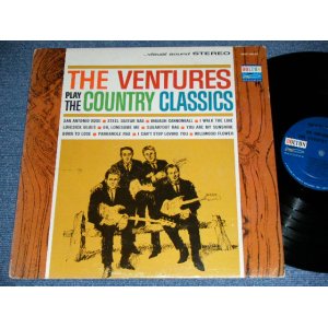 画像: THE VENTURES - Play COUNTRY CLASSICS ( First Cover Design : Matrix # A:BST 8023-1 SIDE 1 /B) BST 8023-1 SIDE 2  ; Ex,Ex-/Ex++ Looks:Ex ) / 1963 US AMERICA ORIGINAL "DARK BLUE With BLACK PRINT Lavel" STEREO Used LP 