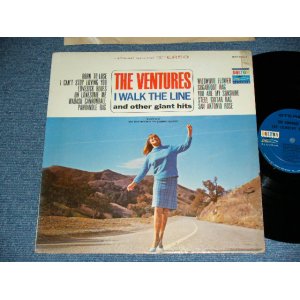 画像: THE VENTURES - I WALK THE LINE (aka Play COUNTRY CLASSICS) ( Second Cover Design : Matrix # A:BST 8023-1 SIDE 1 /B) BST 8023-1 SIDE 2  ; Ex,Ex+/Ex++ Looks: MINT-  ) / 1965 US AMERICA ORIGINAL 'Second 2nd Press COVER' "DARK BLUE With BLACK PRINT Lavel" STEREO Used LP 
