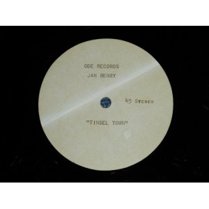 画像: JAN BERRY - TINSEL TOWN (  DIFFERENT MIXES of 45's : fom JAN BERRY'S BEL-AIR GARAGE)  / US ORIGINAL "ONE SIDED"TEST PRESS : LUQUER  ACCETATE  10" Single  