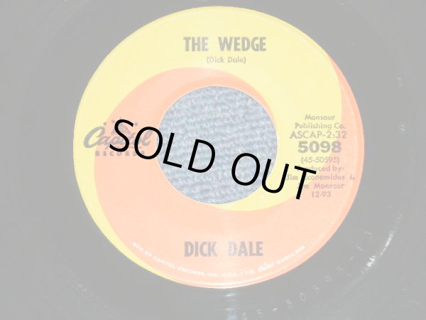 画像1: DICK DALE -  THE WEDGE : NIGHT RIDER ( HOT ROD INST)  ( Ex++/Ex+++ ) / 1963 US AMERICA ORIGINAL Used 7" Single