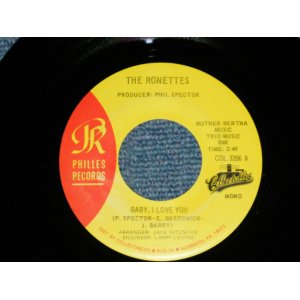 画像: THE RONETTES -  BABY, I LOVE YOU : BREAKIN' UP  ( MINT-/MINT-) / 1980's US AMERICA REISSUE Used 7" Single 