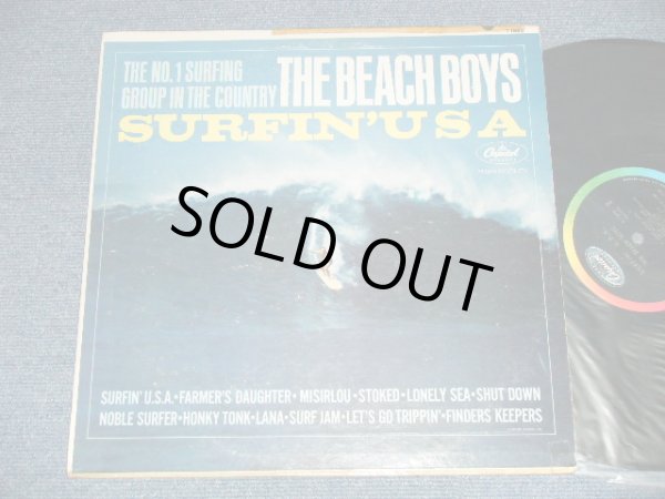画像1: The BEACH BOYS - SURFIN' USA :Chuck Berry Credit  (P-5/P-5 #2) ( Ex/Ex+++ A-1 EDSP, Tape Seam) / 1963 US AMERICA ORIGINAL "BLACK with RAINBOW Label" MONO Used LP