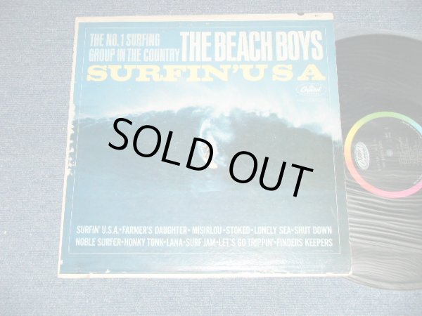 画像1: The BEACH BOYS - SURFIN' USA :Chuck Berry Credit  (D2 #2//D 1 #3) ( Ex-/Ex++ Looks:Ex+++ EDSP, Tear OFC) / 1963 US AMERICA ORIGINAL "BLACK with RAINBOW Label" MONO Used LP