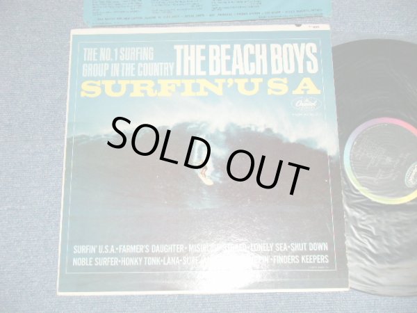 画像1: The BEACH BOYS - SURFIN' USA :Chuck Berry Credit  (T-1/T-6) (Ex++/Ex+++ Looks:Ex++) / 1963 US AMERICA ORIGINAL "BLACK with RAINBOW Label" MONO Used LP