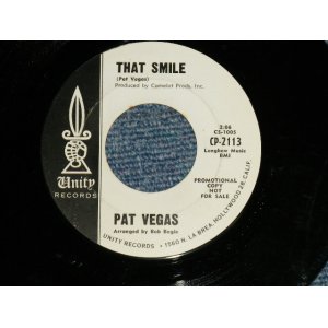 画像: PAT VEGAS ( Arranged by BOB BOGLE of THE VENTURES ) -' THAT SMILE ; THE BEST GIRL IN THE WORLD (MINT-/MINT-) / 1960's US AMERICA ORIGINAL "WHITE LABEL PROMO" Used 7"Single