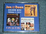 画像: JAN & DEAN - GOLDEN HITS VOL.1,2 &3  (3iN2) (SEALED)  / 1996 US AMERICA  ORIGINAL "BRAND NEW SEALED" 2-D  