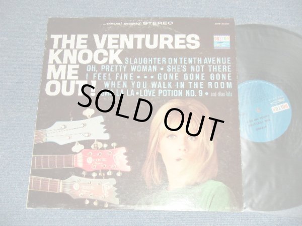 画像1: THE VENTURES - KNOCK ME OUT ( Without or NONE "TOMORROW'S LOVE" Version :  Matrix Number  A)  BST-8033-2  SIDE-1 1B1  　B)  BST-8033-  SIDE-2-1A1 ) (Ex+/Ex+++ ) / 1965 US ORIGINAL "BLUE with BLACK BLACK Print Label" STEREO Used  LP  