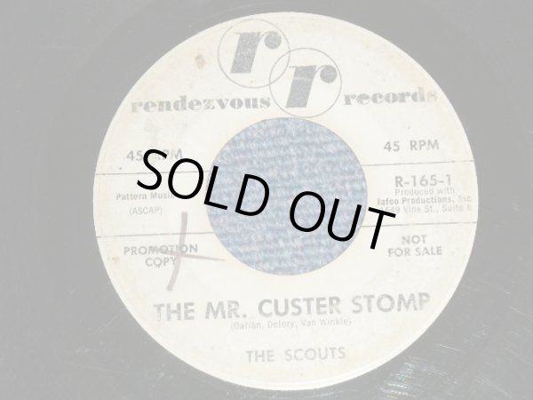 画像1: The SCOUTS - A) THE MR. CUSTER STOMP  B) SENIOR STOMP  ( Ex-/Ex-)  /  1966 US AMERICA ORIGINAL "WHITE Label PROMO" Used 7" Single  