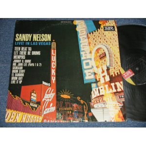 画像: SANDY NELSON (with JERRY McGEE) -  LIVE IN LAS VEGAS(Ex+/Ex+++  EDSP) / 1966 Version US AMERICA 2nd Press "BLACK with GREEN Label" STEREO Used  LP 