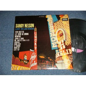 画像: SANDY NELSON (with JERRY McGEE) -  LIVE IN LAS VEGAS(Ex++/Ex+++ ) / 1964 US AMERICA ORIGINAL 1st Press "BLACK with PINK & WHITE Label" STEREO Used  LP 