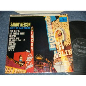 画像: SANDY NELSON (with JERRY McGEE) -  LIVE IN LAS VEGAS(Ex++/Ex+ Ex-) / 1964 US AMERICA ORIGINAL 1st Press "BLACK with PINK & WHITE Label" MONO Used  LP 