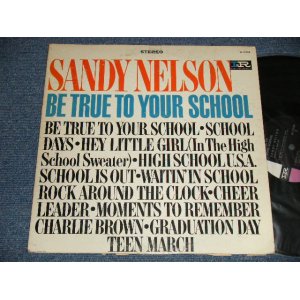画像: SANDY NELSON - BE TRUE TO YOUR SCHOOL (Ex+, VG++/Ex++ Looks:Ex+ EDSP, TEAROBC)/ 1964 US AMERICA ORIGINAL 1st Press "BLACK with PINK and WHITE Label" STEREO Used  LP