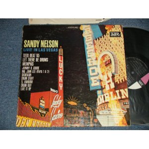 画像: SANDY NELSON (with JERRY McGEE) - LIVE IN LAS VEGAS (Ex++/Ex+++ ) / 1964 US AMERICA ORIGINAL 1st Press "BLACK with PINK & WHITE Label" STEREO Used  LP 