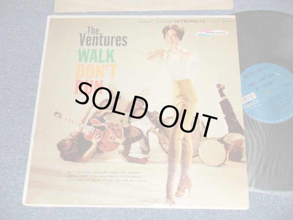 画像1: THE VENTURES - WALK DON'T RUN (Ex+/Ex++ Looks:Ex∔) / 1964? Version US AMERICA 4th Press "BLUE with BLACK Print Label" STEREO Used LP 